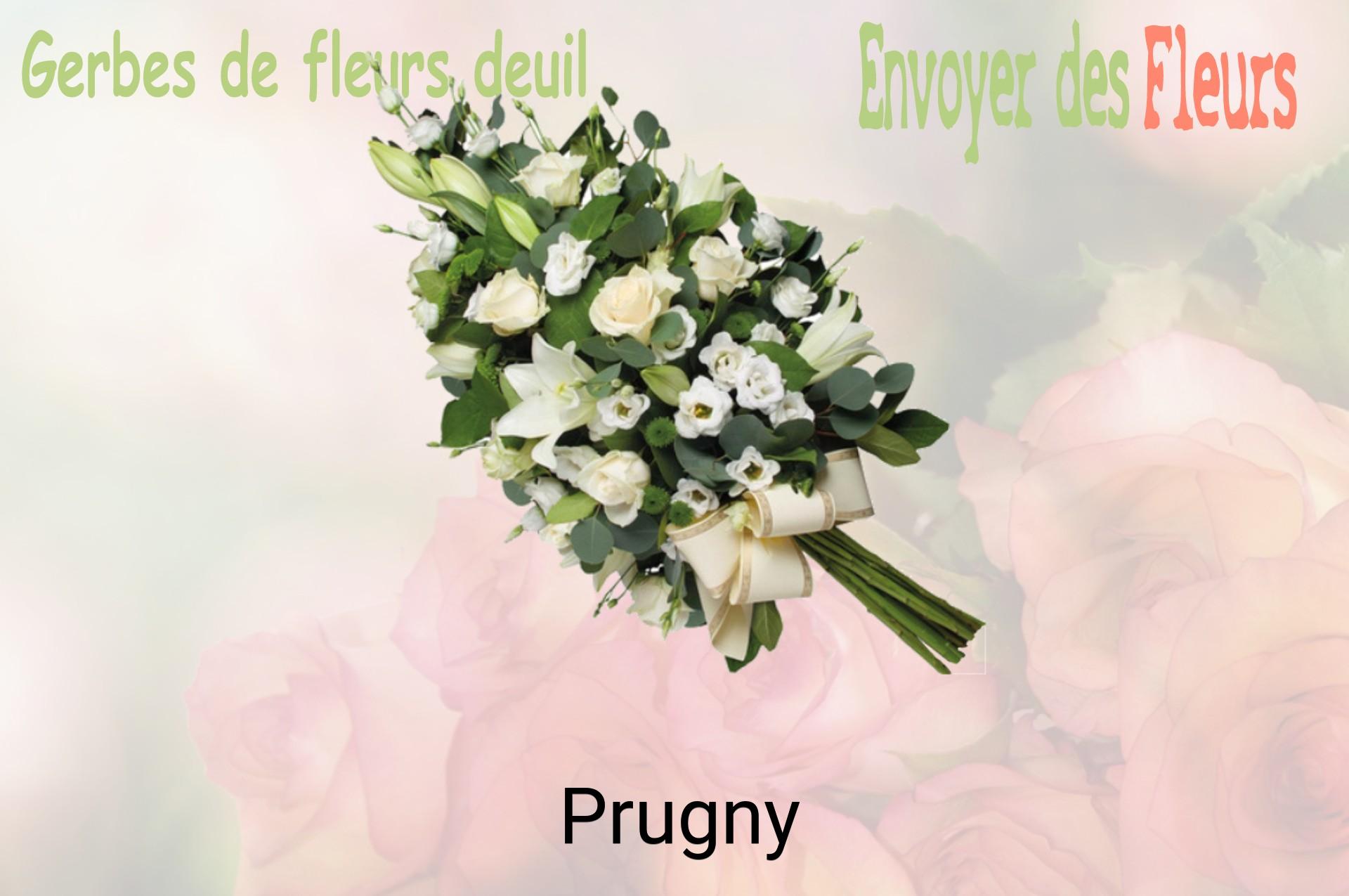 Gerbe de fleurs de deuil livrée à Prugny